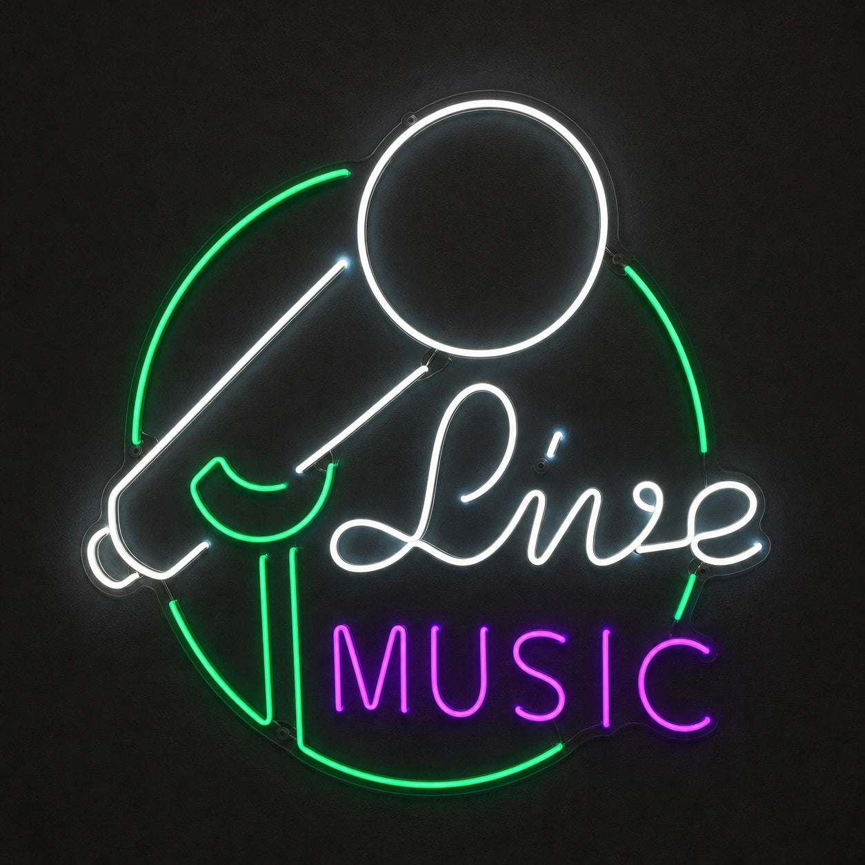 Live Music Business Wall Art LED Neon Sign Garage Neon Sign main product image