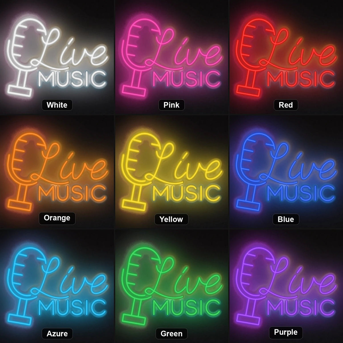 Live Music Business Wall Decor LED Neon Sign - Shineneon