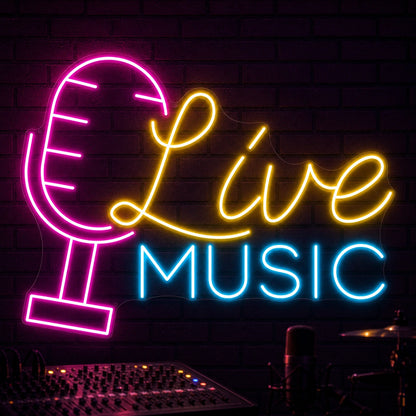 Live Music Business Wall Decor LED Neon Sign Garage Neon Sign high-converting product image