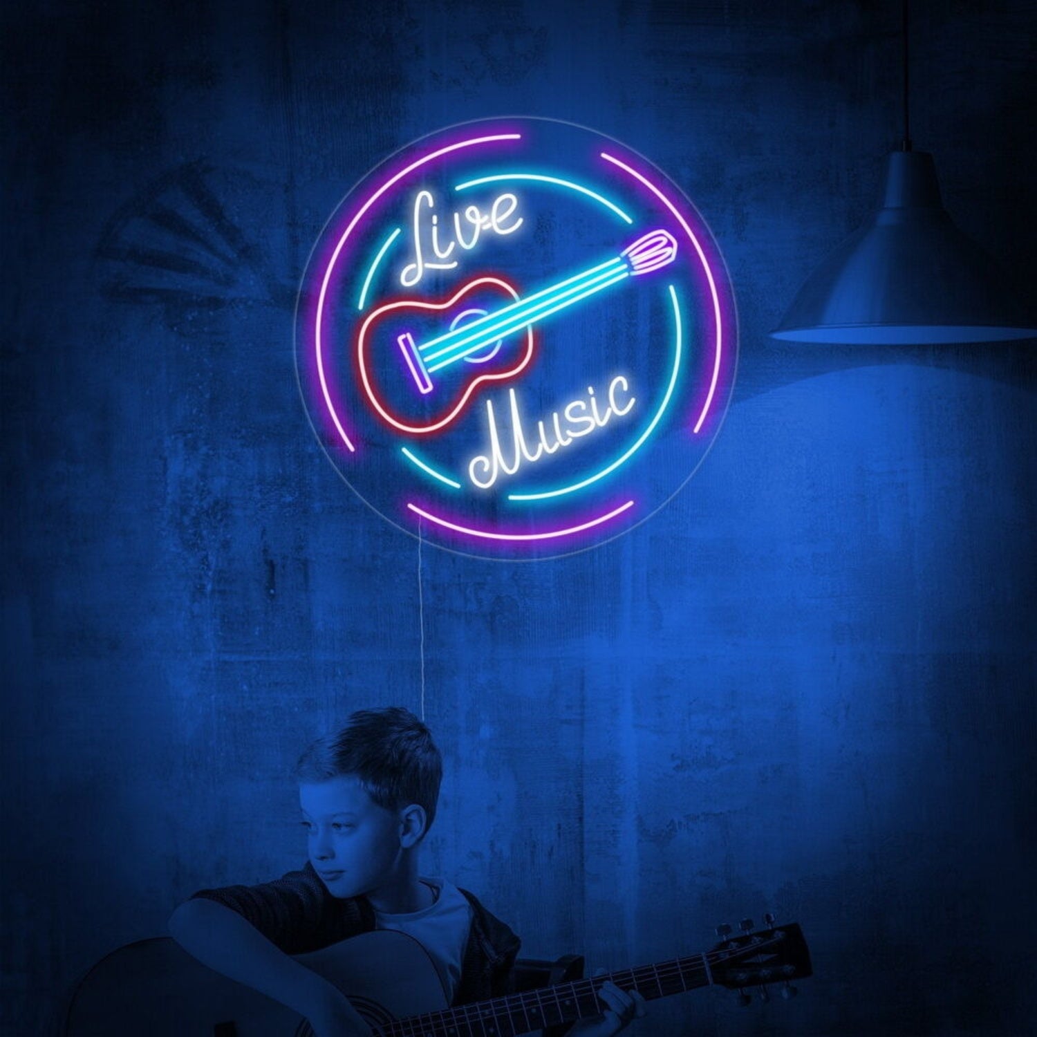 Live Music Guitar Led Neon Sign | Shineneon
