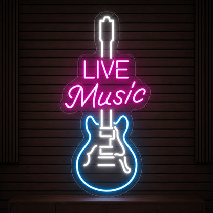 Live Music Hospitality Wall Decor LED Neon Sign Man Cave Neon Sign high-converting product image
