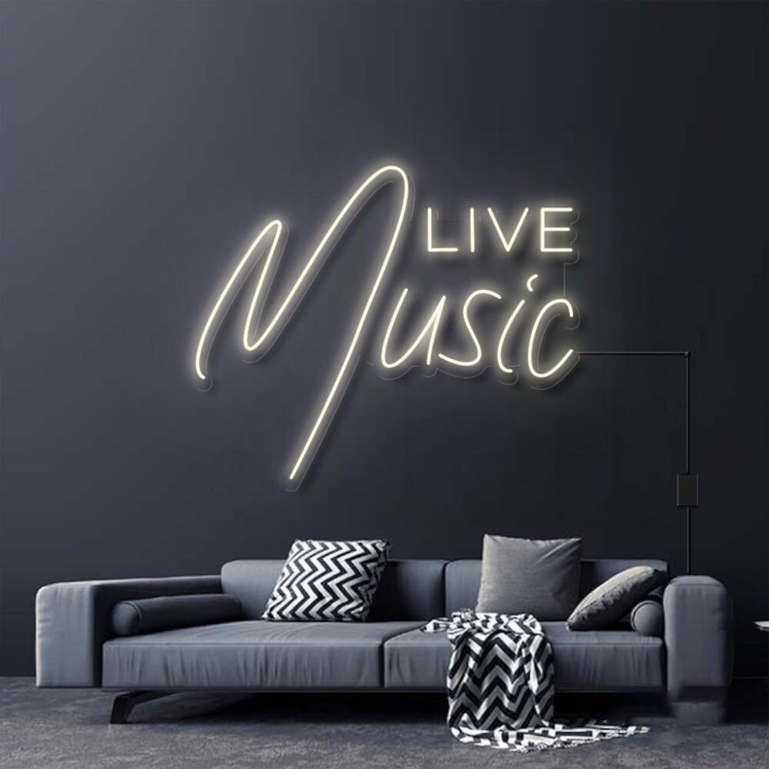 Live Music Led Neon Sign For Music Lovers And Social Spaces | Shineneon
