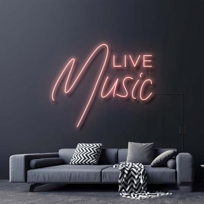 Live Music Led Neon Sign For Music Lovers And Social Spaces | Shineneon