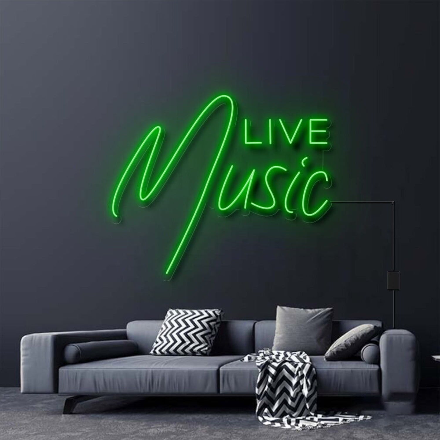 Live Music Led Neon Sign For Music Lovers And Social Spaces | Shineneon