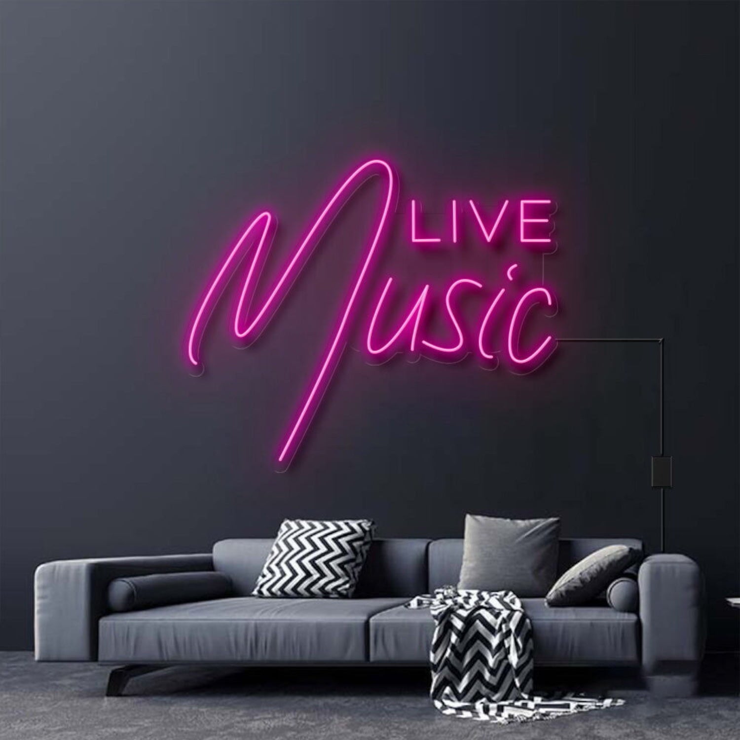 Live Music Led Neon Sign For Music Lovers And Social Spaces | Shineneon