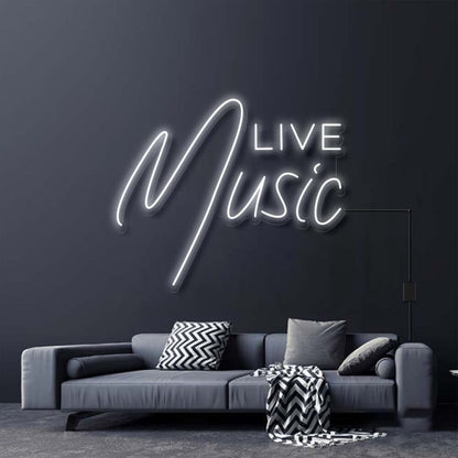 Live Music Led Neon Sign For Music Lovers And Social Spaces | Shineneon