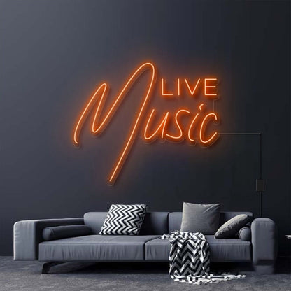 Live Music Led Neon Sign For Music Lovers And Social Spaces | Shineneon