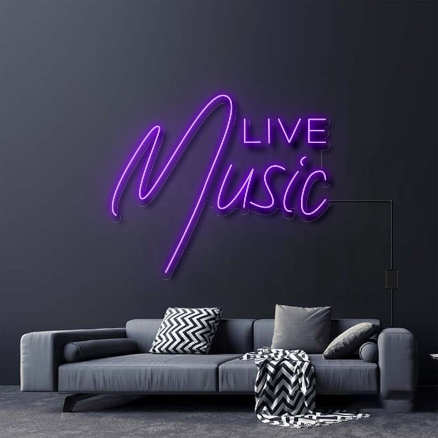Live Music Led Neon Sign For Music Lovers And Social Spaces | Shineneon