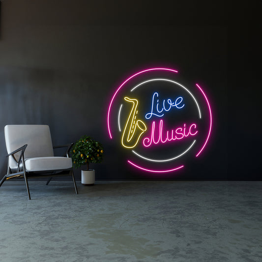 Live Music Led Sign