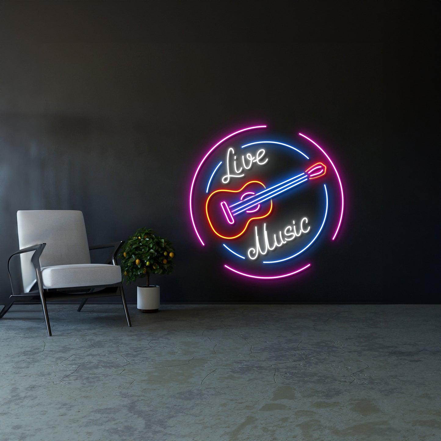 Live Music Neon Sign