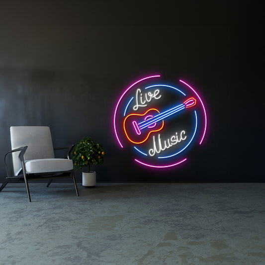 Live Music Neon Sign