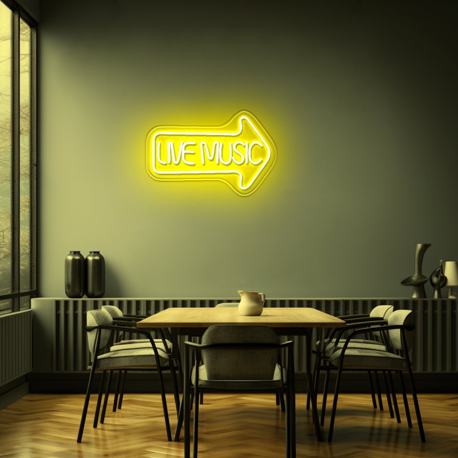 Live Music Neon Sign Wall Art Neon Sign For Sale - Shineneon