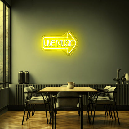 Live Music Neon Sign Wall Art Neon Sign For Sale - Shineneon