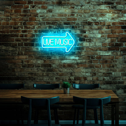 Live Music Neon Sign Wall Art Neon Sign For Sale - Shineneon