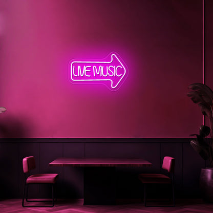 Live Music Neon Sign Wall Art Neon Sign For Sale - Shineneon