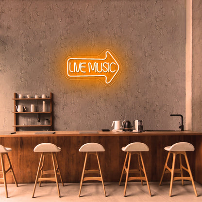 Live Music Neon Sign Wall Art Neon Sign For Sale - Shineneon