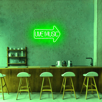 Live Music Neon Sign Wall Art Neon Sign For Sale - Shineneon