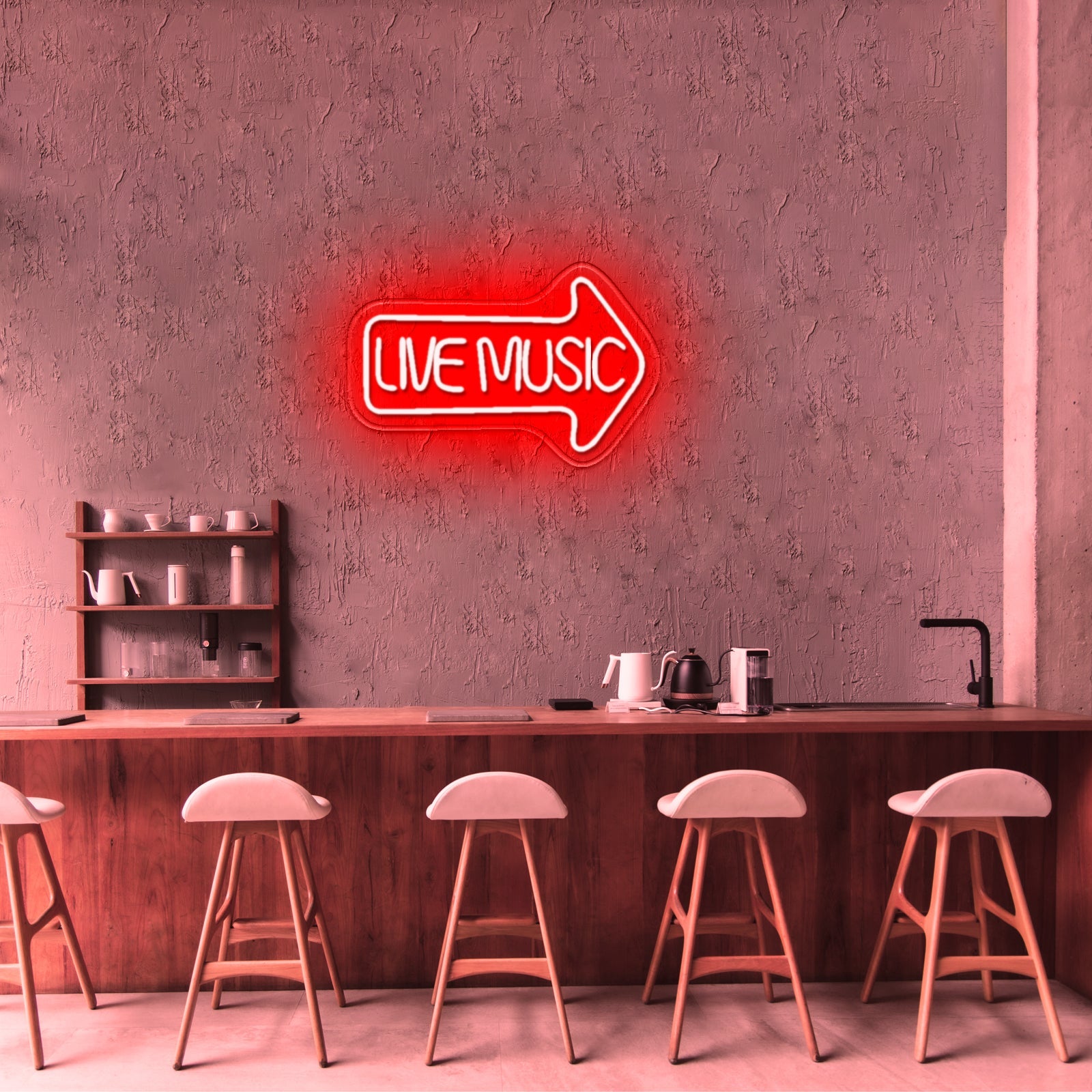 Live Music Neon Sign Wall Art Neon Sign For Sale - Shineneon