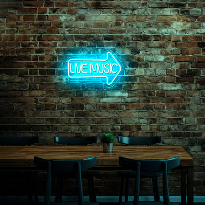 Live Music Neon Sign Wall Art Neon Sign For Sale