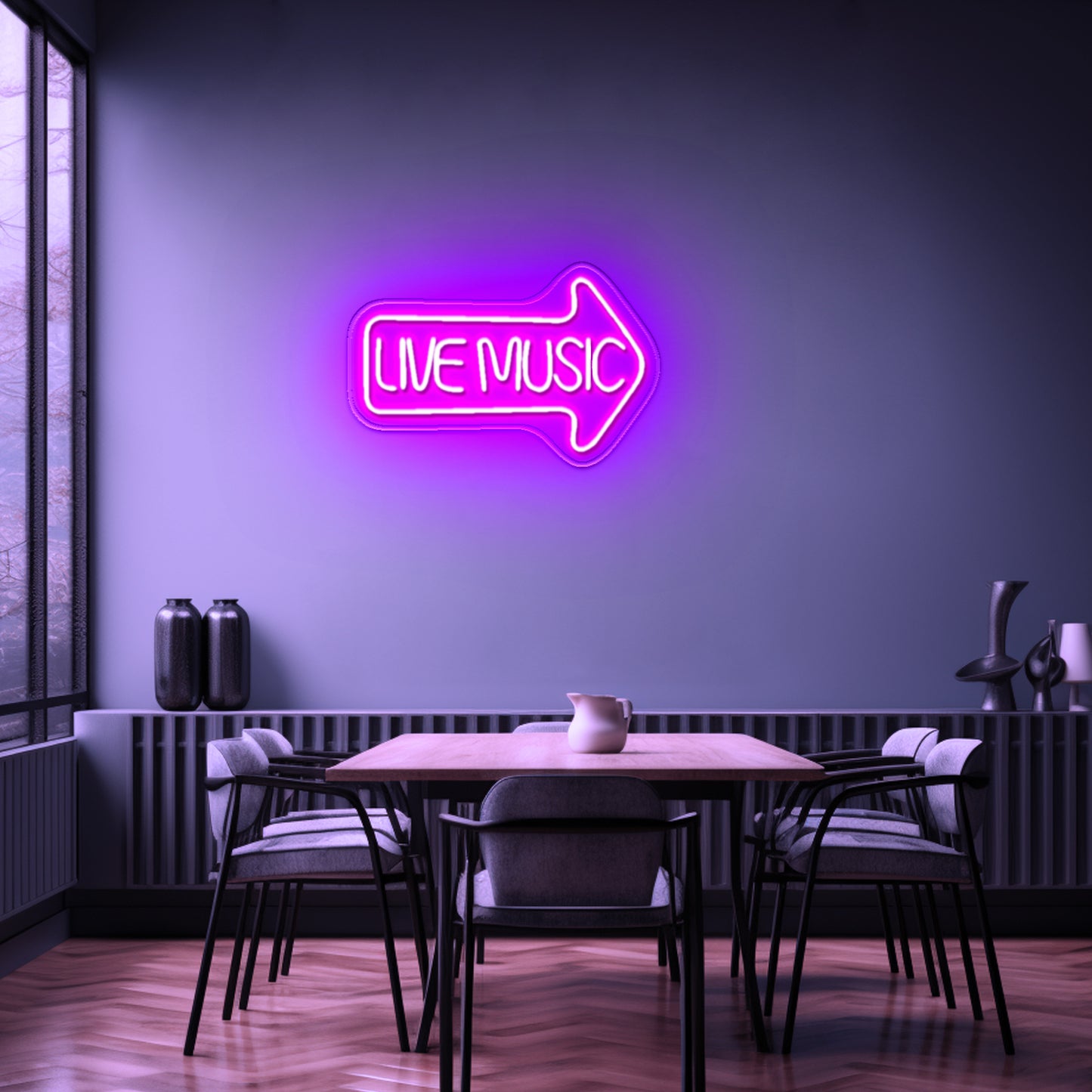 Live Music Neon Sign Wall Art Neon Sign For Sale