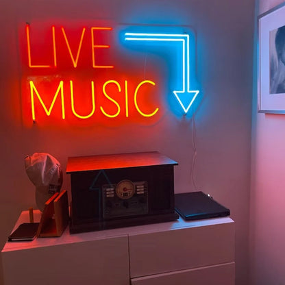 Live Music Neon Signmusic Studio Decorretro Home Decor | Shineneon