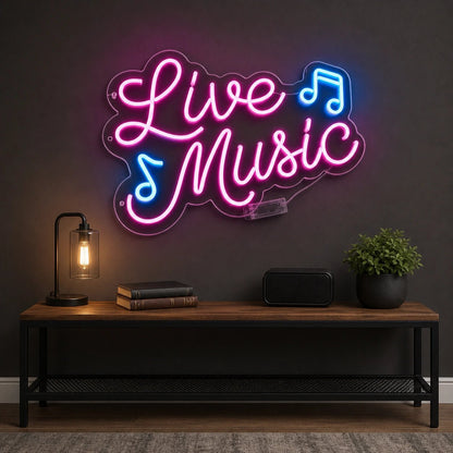 Live Music Notes LED Neon Sign - Shineneon