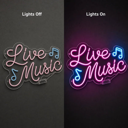 Live Music Notes LED Neon Sign - Shineneon