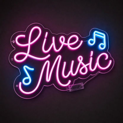 Live Music Notes LED Neon Sign - Shineneon