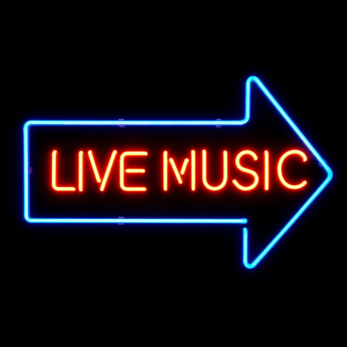 Live Music Right Arrow LED Neon Sign Garage Neon Sign - Shineneon