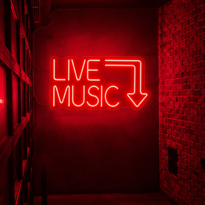 Live Music Room Decor LED Neon Sign - 01 Original Product Image