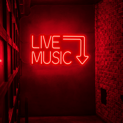 Live Music Room Decor LED Neon Sign - Shineneon