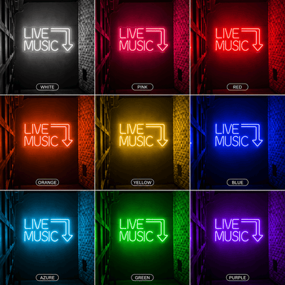 Live Music Room Decor LED Neon Sign - Shineneon