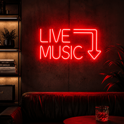 Live Music Room Decor LED Neon Sign - Shineneon