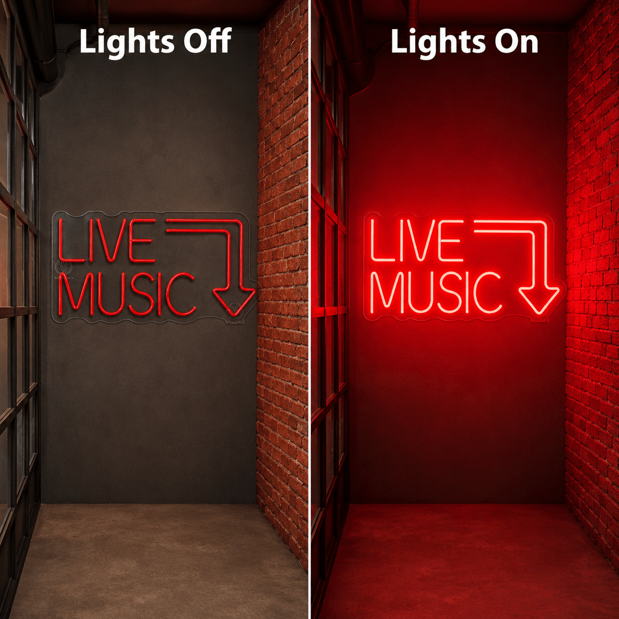 Live Music Room Decor LED Neon Sign - Shineneon