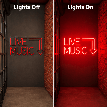Live Music Room Decor LED Neon Sign - Shineneon