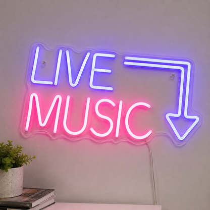 Live Music Wall Decor LED Neon Sign main product image