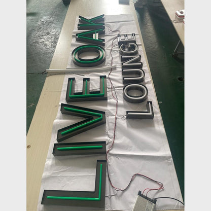 Live Oak Lounge 3D Frontlit Channel Letters Led Light Sign - Shineneon