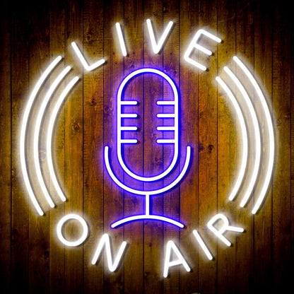 Live On Air Dual Led Neon Sign For Studios And Broadcasting Spaces | Shineneon
