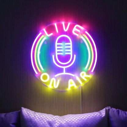 Live On Air Dual Led Neon Sign For Studios And Broadcasting Spaces | Shineneon