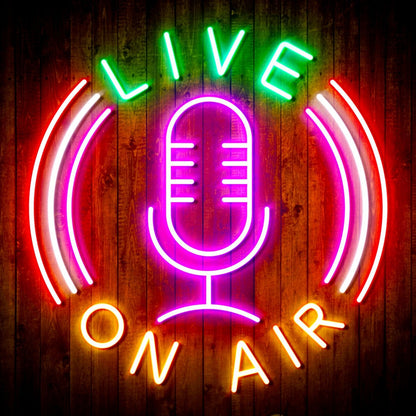 Live On Air Dual Led Neon Sign For Studios And Broadcasting Spaces | Shineneon