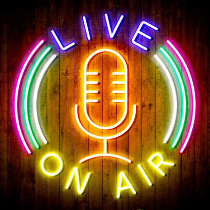 Live On Air Dual Led Neon Sign For Studios And Broadcasting Spaces | Shineneon