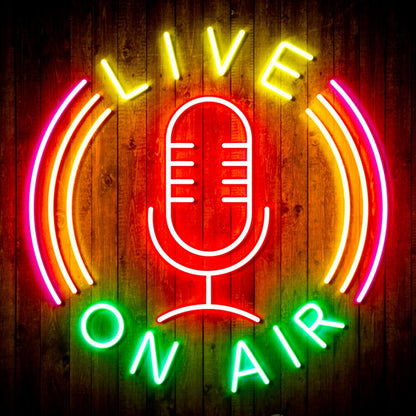 Live On Air Dual Led Neon Sign For Studios And Broadcasting Spaces | Shineneon