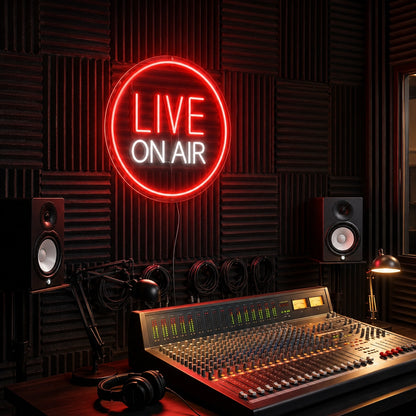 Live On Air LED Neon Sign - 01 Original Product Image