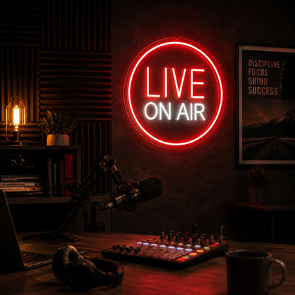 Live On Air LED Neon Sign - 02 High-Converting Product Image
