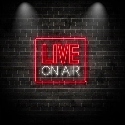 Live On Air Led Neon Sign For Studios And Broadcasting Spaces | Shineneon