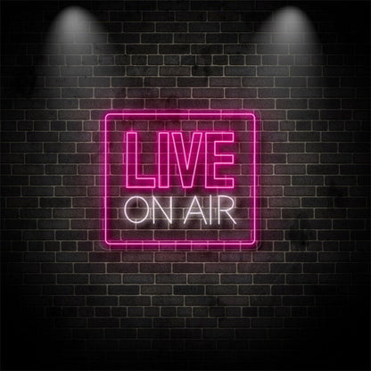 Live On Air Led Neon Sign For Studios And Broadcasting Spaces | Shineneon