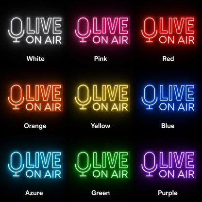 Live On Air Media Neon Sign LED Neon Sign color grid