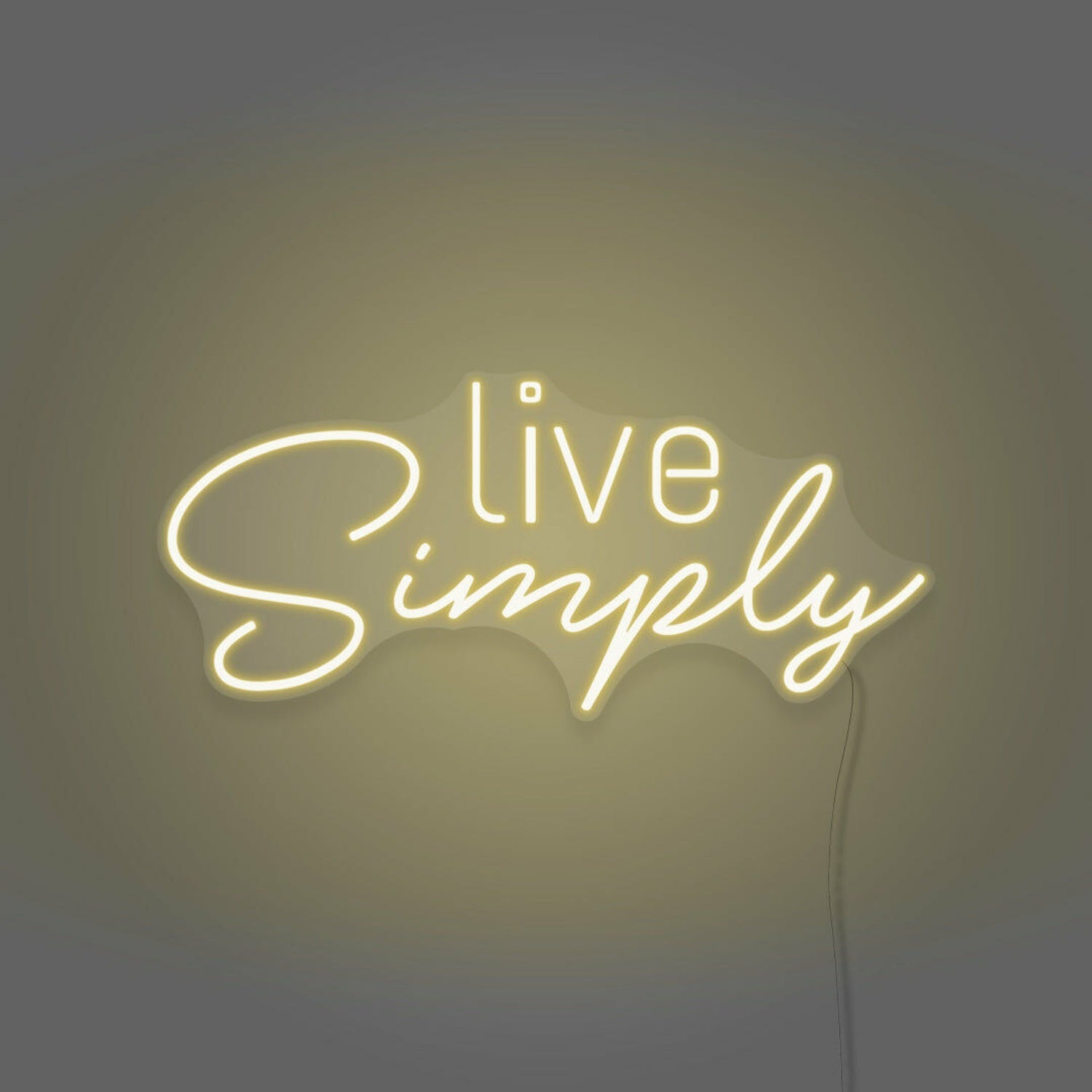 Live Simplys Writing Neon Sign Encouraging A Minimalist Life | Shineneon