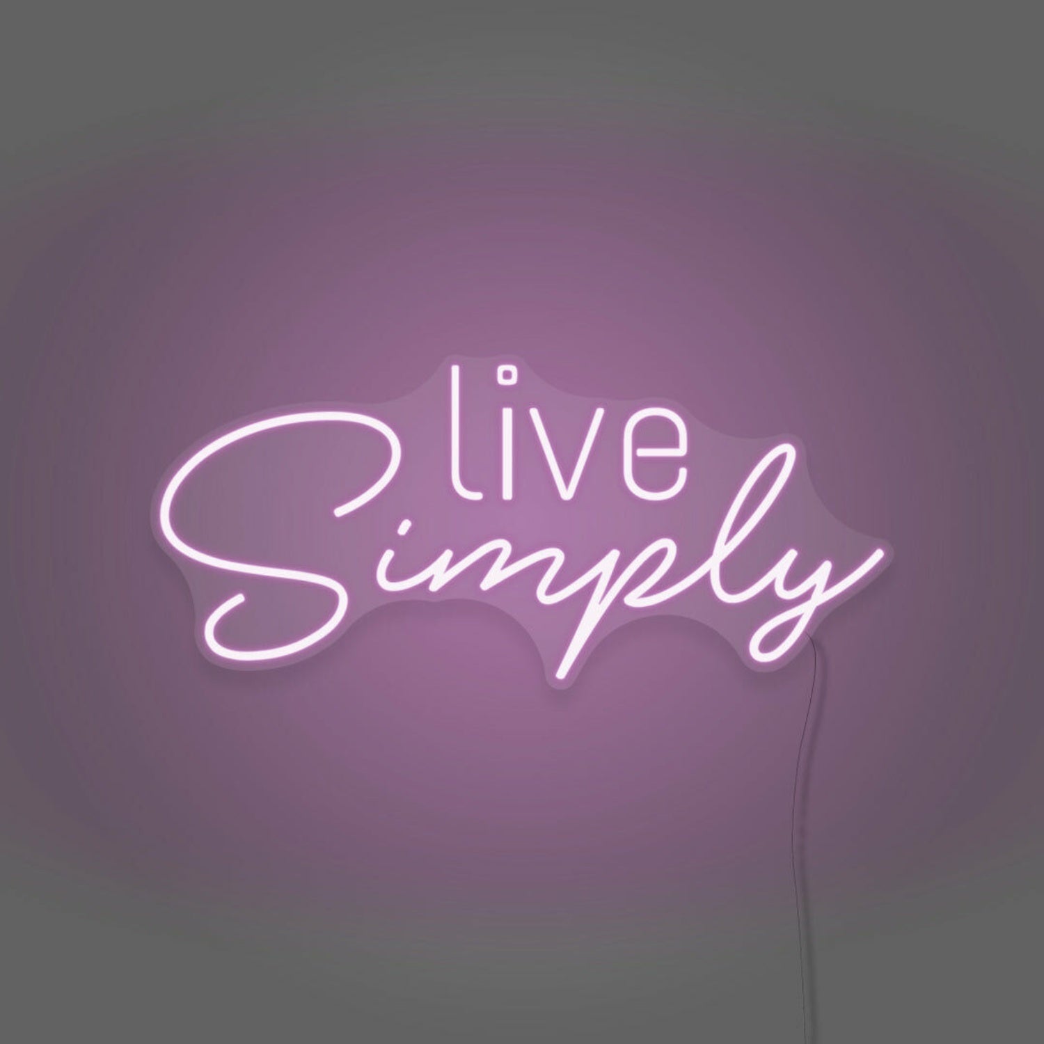 Live Simplys Writing Neon Sign Encouraging A Minimalist Life | Shineneon