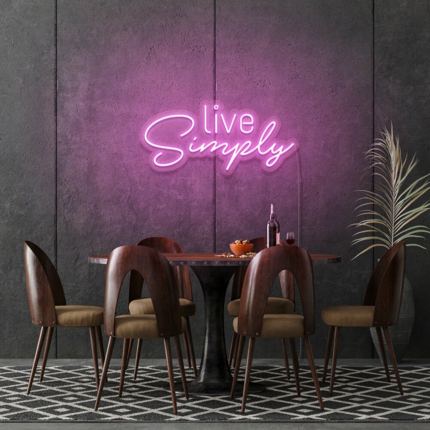 Live Simplys Writing Neon Sign Encouraging A Minimalist Life | Shineneon